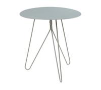 Mesa auxiliar nopimi redonda 3 patas metal 45xø43cm - gris mate [en.casa]