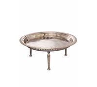 Mesa Auxiliar Oriental Plata 50 cm De Metal