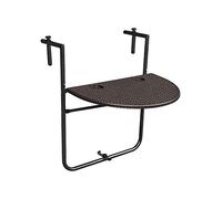 Mesa Auxiliar para el balcón Marrón Formato Ovalado Plegable