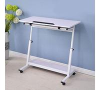 Mesa auxiliar para laptop, mesa auxiliar con altura ajustable, con ruedas, portátil, para refrigerio, bandeja médica, mesa inclinable para hospital, computadora portátil, escritorio W (color G) C (F)