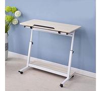 Mesa auxiliar para laptop, mesa auxiliar con altura ajustable, ruedas de mesa auxiliar para refrigerio, bandeja médica, mesa inclinable para hospital, computadora portátil, escritorio W (color G) C (C