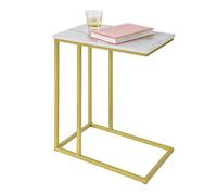 SoBuy FBT87-G Mesa auxiliar Mesa de sofá Mesa de centro Mesa para computadora portátil Mesa de cama Mesa de cuidado con BHT dorado aprox. 48x62x30cm Oro