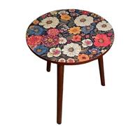 Mesa auxiliar para sofá y té, pequeña mesa auxiliar redonda, mesa auxiliar para patio al aire libre, mesa auxiliar redonda decorativa para dormitorio, terraza, balcón