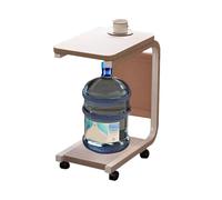 Mesa auxiliar pequeña C - Mesa auxiliar de doble capa de 50 cm, mesa auxiliar de sofá móvil | Mesita de noche de sala de estar para apartamentos compactos Espacio pequeño La mesa auxiliar decorada en