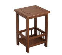 Mesa auxiliar pequeña de bambú, mueble para té alto y estrecho para espacios reducidos, mesita de noche con estantes para sala de estar, dormitorio y oficina en casa, fácil de montar, A-2-Ti