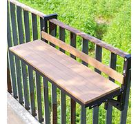 Mesa auxiliar plegable ajustable al aire libre para patio y balcón, barra compacta montada en la pared y escritorio plegable elevable, 120 x 25 cm (47,2 x 9,8)