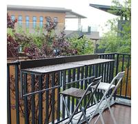 Mesa auxiliar plegable ajustable - Mesa portátil para balcón al aire libre para barandillas, escritorio de patio montado en la pared que ahorra espacio, ideal para espacios pequeños, tamaño compacto 6