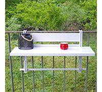 Mesa Auxiliar Plegable Ajustable para Exteriores, para Patio, balcón, Mesa Colgante de Pared con Barra elevable, Escritorio Plegable Que Ahorra Espacio.