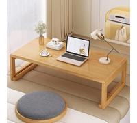 Mesa auxiliar plegable, bandeja de bambú de extremo bajo para sala de estar, dormitorio, patio, al aire libre, juegos, escritura, viajes en casa rodante
