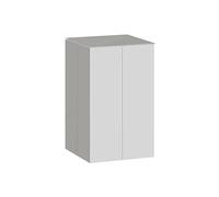 Mesa auxiliar plegable blanca moderna de cubo para sala de estar, oficina, ferias comerciales, elegante soporte de pedestal para decoración del hogar (30 x 30 x 48 cm)