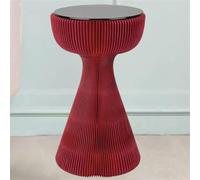 Mesa auxiliar plegable con montaje magnético, parte superior de cristal para patio, sala de estar y uso al aire libre