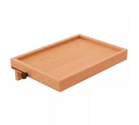 Mesa auxiliar plegable con tamaño ajustable y bordes elevados, diseño que ahorra espacio para uso en mesita de noche (natural)