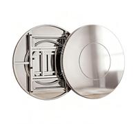 Mesa Auxiliar Plegable De Acero Inoxidable De Alta Resistencia, Portátil | Diseño que ahorra espacio; mesa resistente al agua para restaurantes, puestos de mercado, servicios(Silver-B,1.2x0.75m)