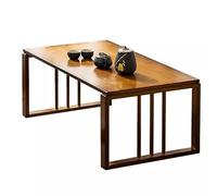 Mesa auxiliar plegable de bambú, mesa de suelo japonesa portátil para comedor bajo y mesa de té sentado para decoración del hogar, diseño ligero y resistente (27.5 x 16.5 x 13 pulgadas)