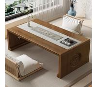 Mesa auxiliar plegable de bambú portátil para sala de estar, comedor, té, mesa de comedor para sentarse en el suelo, decoración del hogar