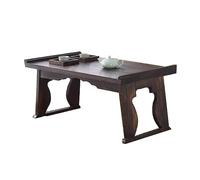 Mesa auxiliar plegable de madera maciza japonesa, diseño cuadrado, para altar de meditación, sala de estar, dormitorio y enfermo, 60 x 34 x 27 cm