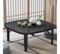 Mesa auxiliar plegable de madera, mesa baja de estilo japonés para sala de estar y uso al aire libre, mesa de picnic portátil (60 x 35 cm)