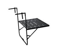Mesa Auxiliar Plegable de Metal para barandilla de balcón Que Ahorra Espacio, Ideal para Interiores y Exteriores, Color Gris Comer y Relajarse al Aire Libre.