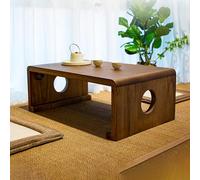 Mesa auxiliar plegable, estilo japonés, mesa plegable de madera ligera para sala de estar, comedor, tatami de té, oficina, no necesita instalación