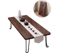 Mesa auxiliar plegable japonesa portátil para sala de estar, té, tatami, decoración de interiores, no requiere montaje, diseño de ahorro de espacio, ligera y elegante