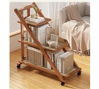 Mesa auxiliar plegable, mesa auxiliar móvil para sala de estar, mesita de noche compacta con almacenamiento de 2 capas, ideal para sofá y mesita de noche