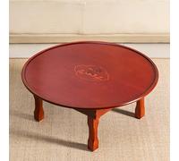 Mesa auxiliar plegable, mesa baja de madera para meditación y comedor, diseño plegable para espacios pequeños