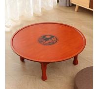 Mesa auxiliar plegable, mesa baja de madera para sentarse, mesa de comedor plegable redonda para el hogar minimalista y la meditación