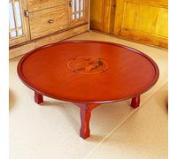 Mesa auxiliar plegable, mesa baja de madera para sentarse, mesa de comedor plegable redonda para el hogar minimalista y la meditación