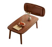 Mesa auxiliar plegable para espacios pequeños, mesa baja rectangular portátil para dormitorio, sala de estar, balcón, diseño japonés minimalista, no requiere montaje