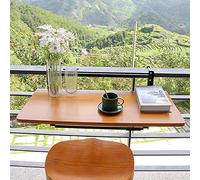 Mesa auxiliar plegable para exteriores, altura ajustable, ligera, ahorra espacio, mueble portátil para uso a largo plazo en balcón o patio