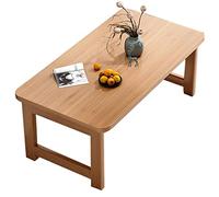 Mesa auxiliar plegable pequeña y moderna de madera, mesa de té simple y baja para sala de estar, dormitorio, oficina en casa, 80 x 48 x 50 cm, diseño que ahorra espacio