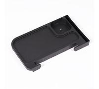 Mesa auxiliar plegable portátil de aleación de aluminio con clip para sillas de camping, amplia bandeja para guardar bebidas y objetos pequeños (negro)