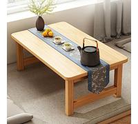 Mesa auxiliar plegable portátil de madera ligera y sólida para estilo zen de 100 cm, ideal para viajes y espacios pequeños.