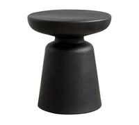 [en.casa] Mesa Auxiliar Posio para Salón Dormitorio Recibidor Mesa de Sofá de Diseño Único Mesilla de Noche Mesita de Café con Tablero Redondo 44 x Ø40 cm - Negro