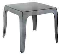 CLP Mesa Auxiliar Queen Hecha En Polipropileno I Mesa Auxiliar para Salón Cuadrada I Mesa Resistente para Uso De Exterior o Interior I Color:, Color:Negro
