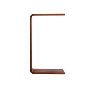 Mesa Auxiliar Rectangular escandinava de Madera con Base en Forma de C de Goma para Sala de Estar, Dormitorio, balcón y Oficina. 1 Pieza en Nogal. Grosor: 1,8 cm. Longitud: 35,5 cm. Ancho: 30,5 cm. A