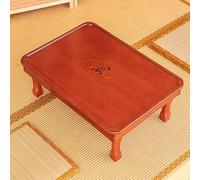 Mesa auxiliar rectangular, plegable, baja, japonesa, de madera maciza, para sentarse en el suelo, mesa de comedor coreana para casas de té Tatami