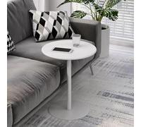 Mesa auxiliar redonda de metal, elegante mesa de cóctel y aperitivos para sala de estar, dormitorio, balcón, patio