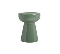 Mesa auxiliar redonda de metal esmaltado en verde caqui D34 cm MOGOU