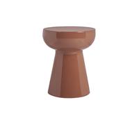 Mesa auxiliar redonda de metal esmaltado terracota D34 cm MOGOU