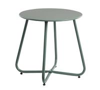 Mesa Auxiliar Redonda De Metal, Mesa De Centro Pequeña for Patio, Soporte Portátil for Plantas Pequeñas, Fácil De Montar, for Sala De Estar y Dormitorio(Gray)