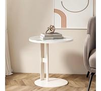 Mesa auxiliar redonda pequeña - Mesa de acento moderna para sala de estar, mesa de té lateral de fácil montaje para cocina y bar