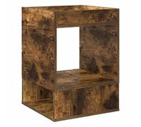 Mesa auxiliar roble ahumado 40 x 40 x 56 cm Madera de ingeniería | Diseño contemporáneo, uso interior, mantenimiento simple, compartimentos de almacenamiento, forma rectangular, aspecto chic
