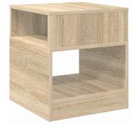 Mesa auxiliar Roble Sonoma 40,5 x 40 x 45 cm de Madera de Ingeniería | Almacenamiento para libros y revistas, estantes y compartimientos, mantenimiento con paño húmedo, uso en interiores, salón