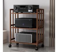 Mesa auxiliar rodante de altura ajustable con estante giratorio, carrito de almacenamiento multifuncional para oficina y estudio, diseño que ahorra espacio