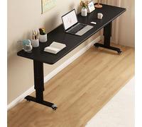 Mesa auxiliar sobre la cama con ruedas, escritorio rodante de altura ajustable para cama king size, soporte para computadora resistente para colocar sobre la cama con ruedas de PU suaves y frenos bl