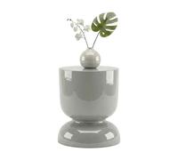 Relaxdays Mesa auxiliar & taburete reloj de arena gris