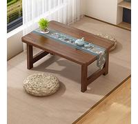 Mesa baja de bambú, mesa auxiliar plegable, mesa de té portátil para sala de estar, diseño de tatami japonés, estilo ventana de bahía, no requiere montaje