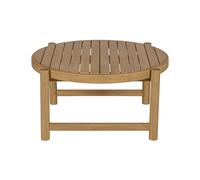 Mesa baja de jardín redonda de madera teca maciza D80 cm MOANA