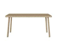 Mesa baja de jardín turix diseño fijo beige 37x80x40 cm